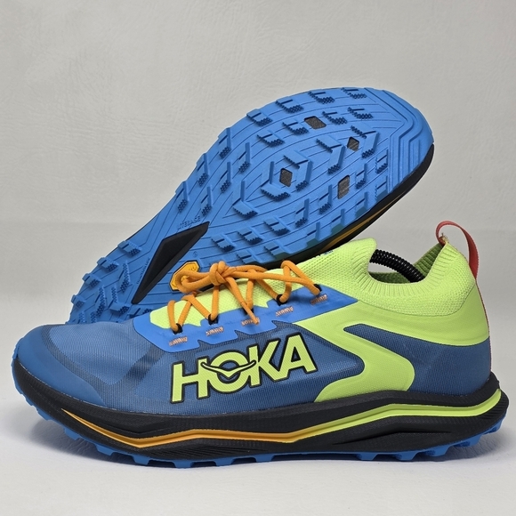 Hoka One One Zinal 2 Sneakers Diva Blue Lettuce Men\'s Size 12D 1141491 DBLL New